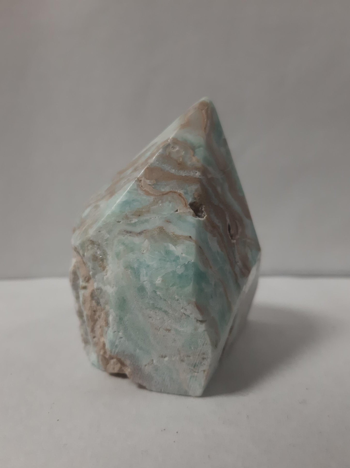 Blue Aragonite Pyramid