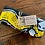 "Windy Welly Girl - Yellow Scarf" Tea Towe - Tigerlily Gift Store