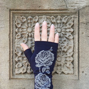 Ink Vintage Rose Finger-less Glove