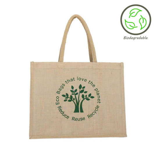Jute Bag - Eco Tree Unlined - Tigerlily Gift Store