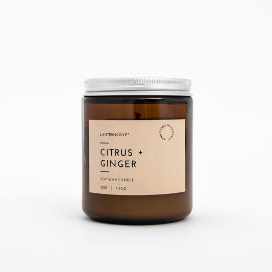 Glo 7.5oz Glass Candle Ginger+Citrus