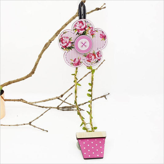 Hairclip Tidy: Daisy Pink - Tigerlily Gift Store