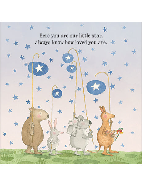 Here You Are Our Little Star Card