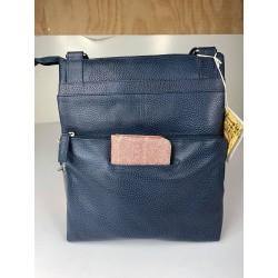 Baron Navy Allegra Leather Handbag - Tigerlily Gift Store