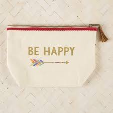 Bag Cosmetic Be Happy - Tigerlily Gift Store