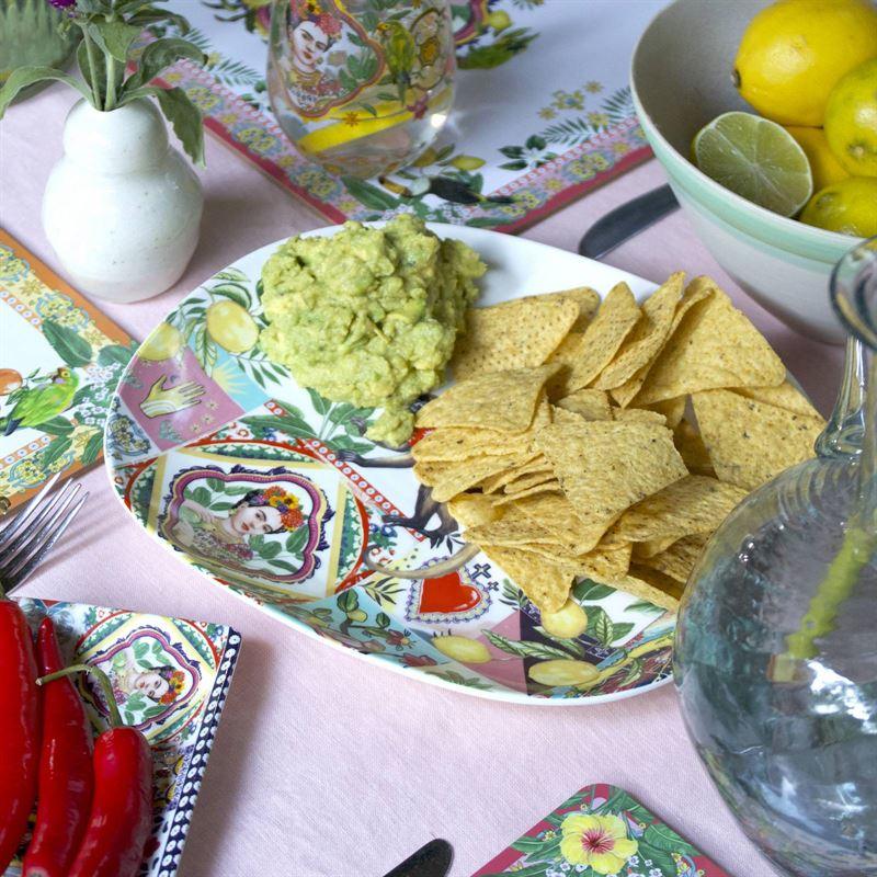 Mexican Folklore Tiles - Oval Serving Dish