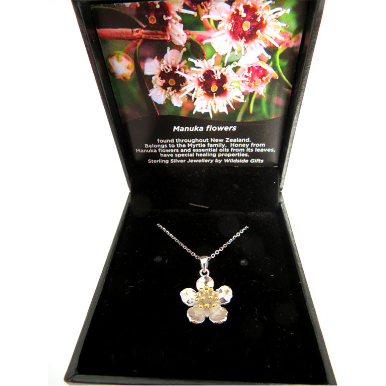 Manuka Flower Pendant Necklace