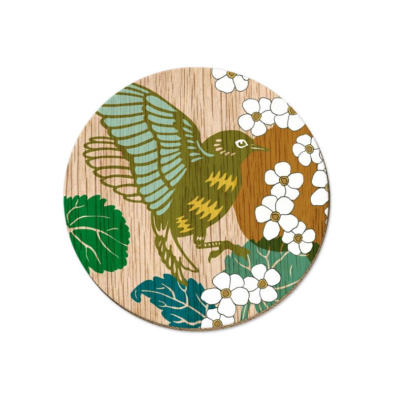 Screenprint Tauhou Waxeye - Coaster