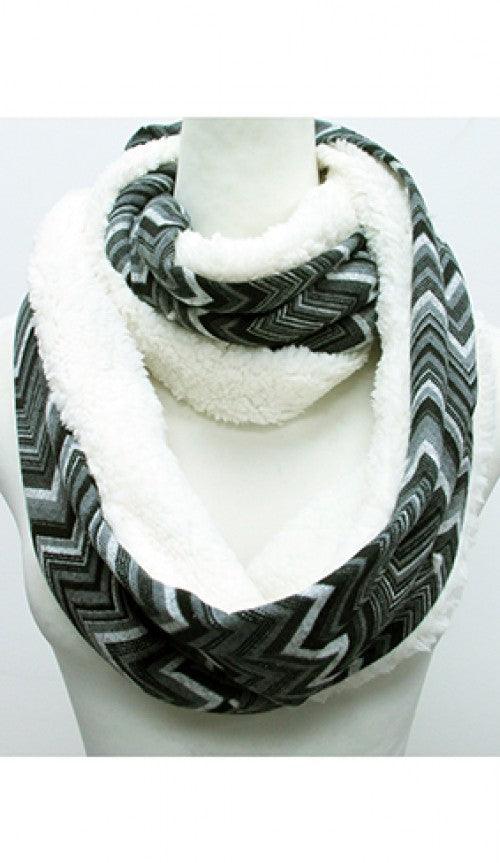 Grey Chevron Snood