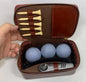 Golf Set in Brown Zip-Up Case