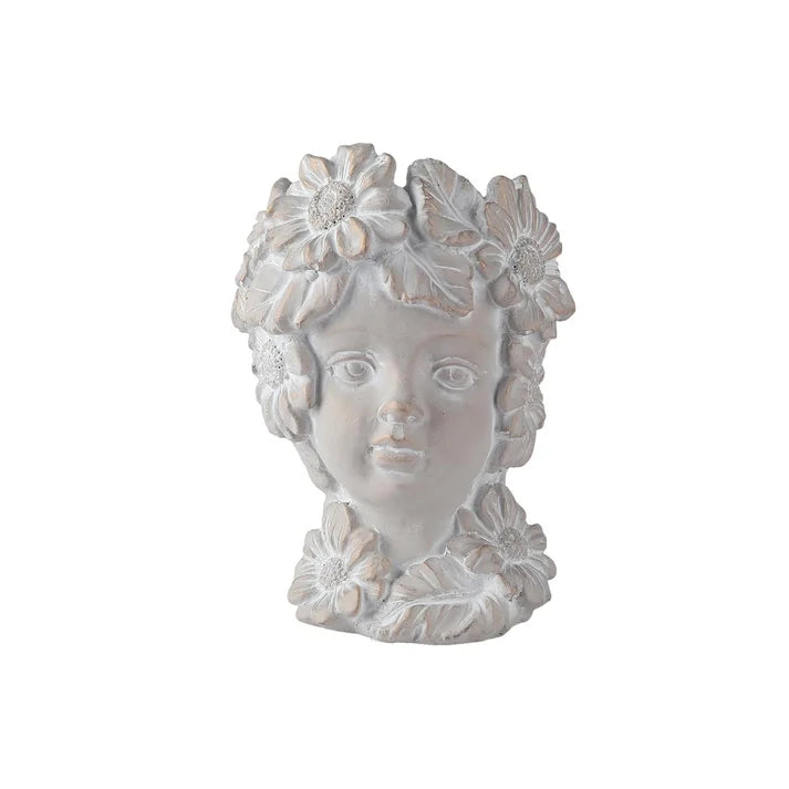 Cement Ladies Head Pot