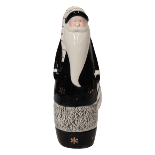 Black & Gold Santa with Snowflake