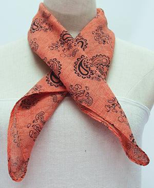 Orange Paisley Scarf