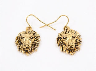 Ox-Gold Lion Earrings