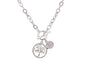 Rhinestone Tree-Of-Life Rhodium Pendant