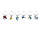 NZ Paua Kiwi Nature Wine Charms