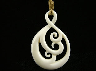 Twist & Koru Bone Pendant