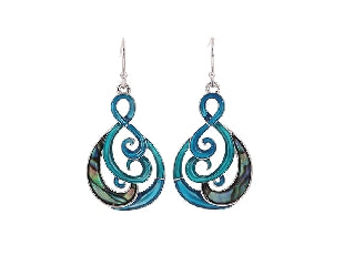 Paua & Blue Twist Earrings