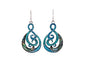 Paua & Blue Twist Earrings