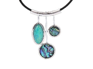 Paua Rhodium Pendant