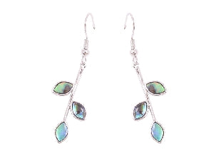 Paua Shell Leaves Earrings