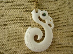 Manaia Bone Pendant With Cord