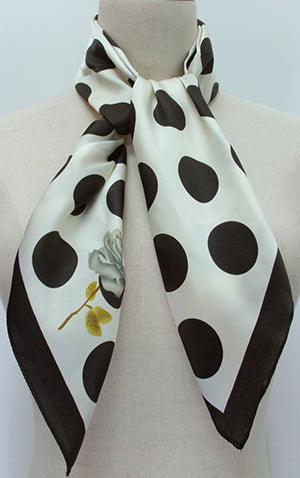 Black & White Spotty Square Scarf