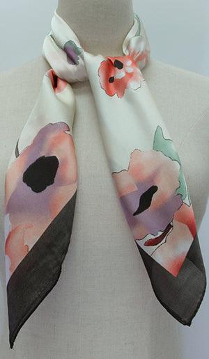 Balck Floral Scarf