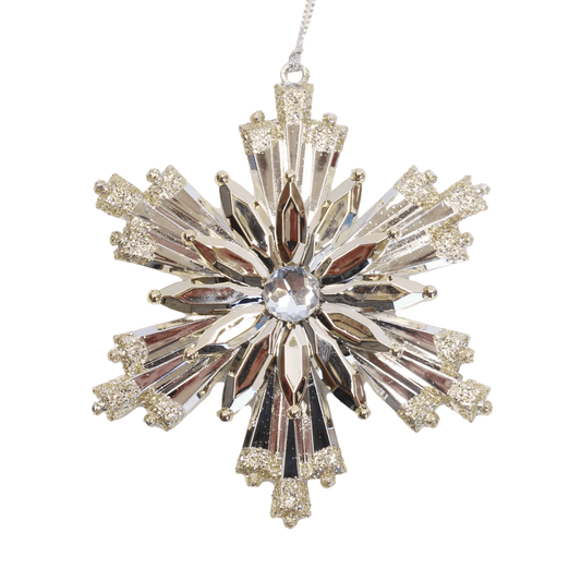 Gold Snowflake – Glitter Tips