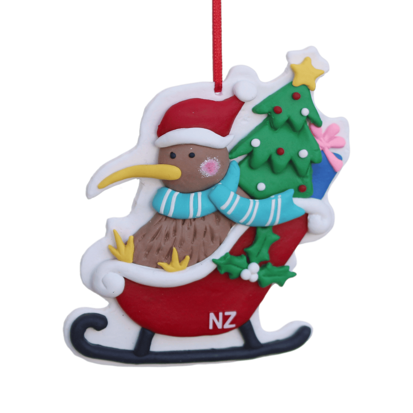 Kiwi & Tree in Sleigh