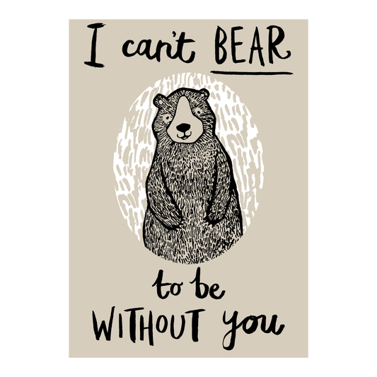 Home & Dry tea towel - Can't Bear to be without you