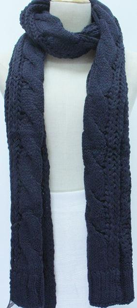 Navy Knit Scarf