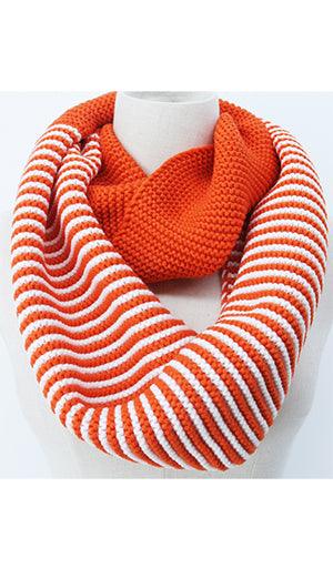 Orange & White Stripped Snood