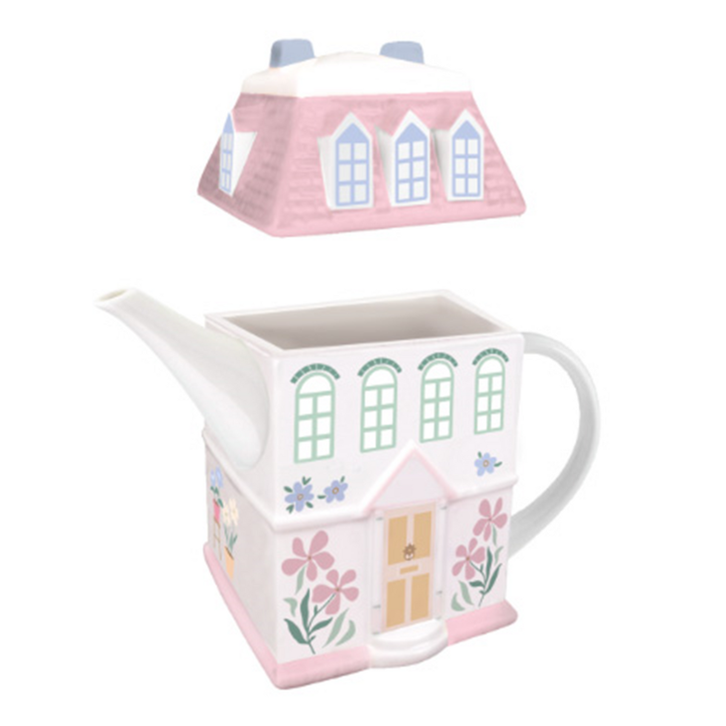 Pastel House Teapot