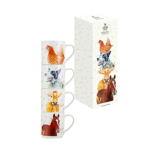 Farmyard Stackable Mug 4pk