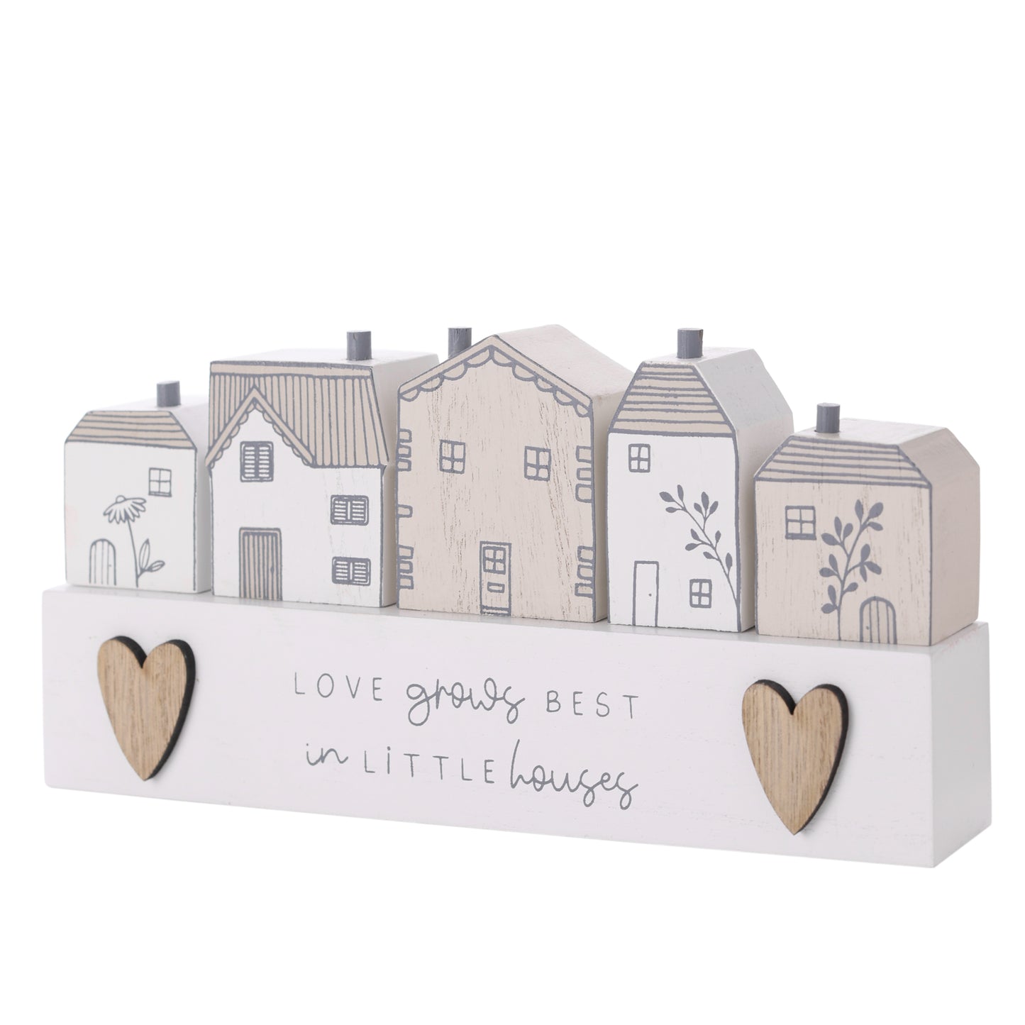 Little Houses plaque - Love grows best