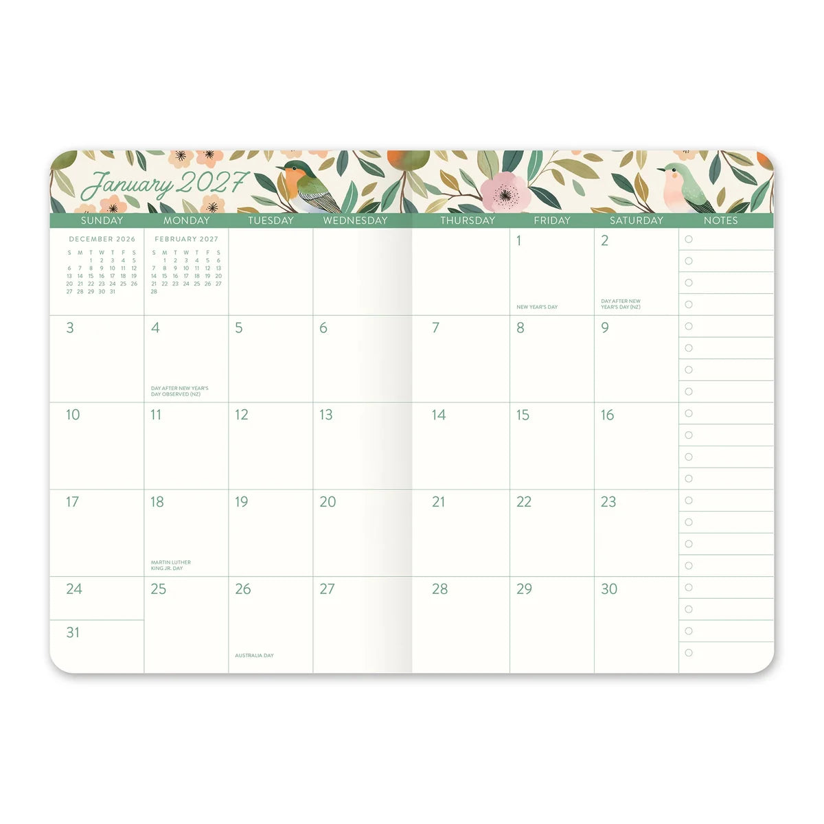 2027 Birds & Blooms Monthly Pocket Planner