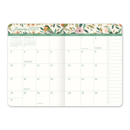 2027 Birds & Blooms Monthly Pocket Planner