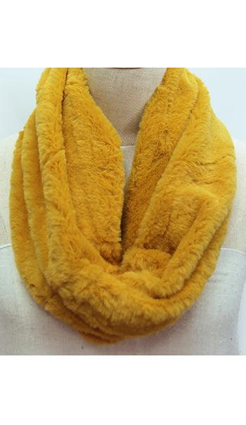 Yellow Flux Fur Snood