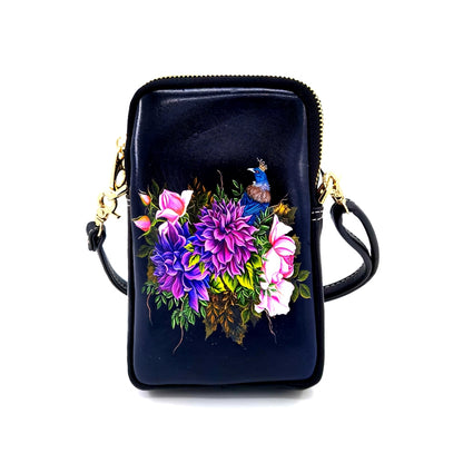 Cell Phone Bag: Tui with Crown in flowers