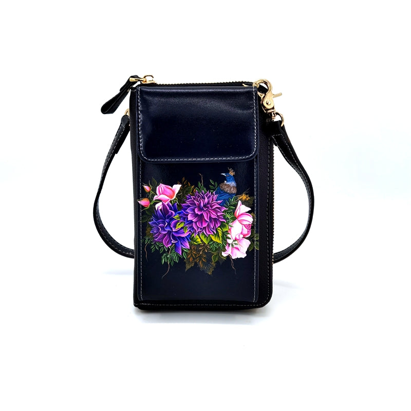 Cellphone Bag: Tui with Crown in flowers