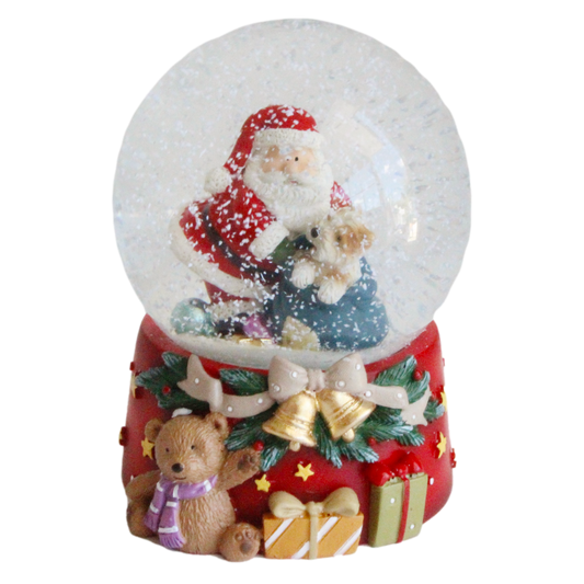 Santa With Toys In Mini Waterball