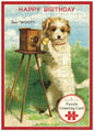 Cavallini & Co - Happy Birthday Dog - Puzzle Birthday Card