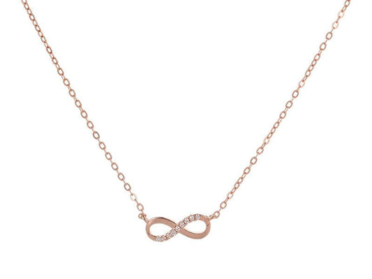 Rosegold Zircon Infinity Necklace