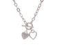 Rhinestone Heart Rhodium Pendant