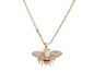 Rhinestone Bee Gold Pendant