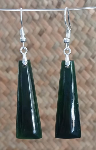 Greenstone Adze Earrings