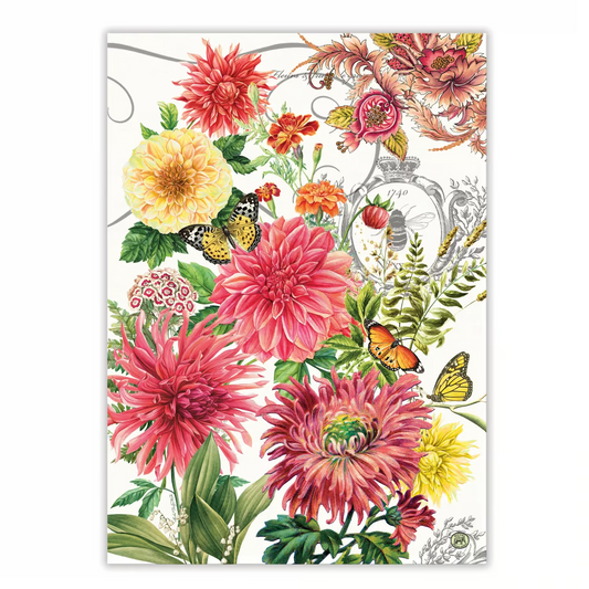 Dahlias Tea Towel