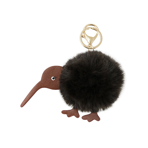 PomPom Kiwi Brown Keyring