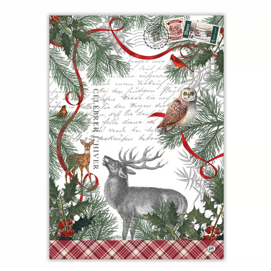 Winter Woodland Tea Towel